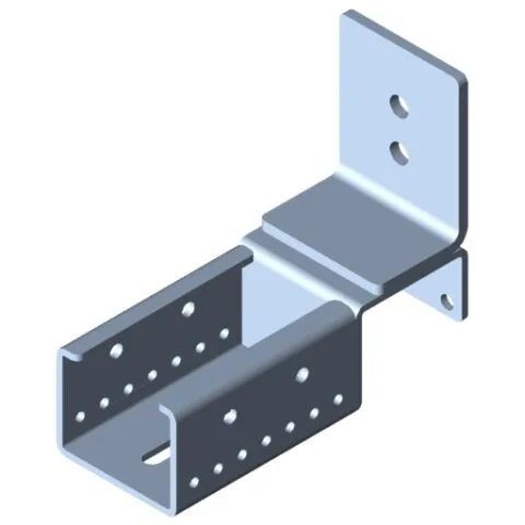 Roller Conveyor St, Fastening Bracket D30 with Forward Stop H43