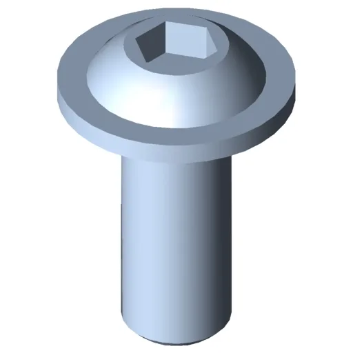 Flat Mushroom Head Screw M12x30, bright zinc-plated