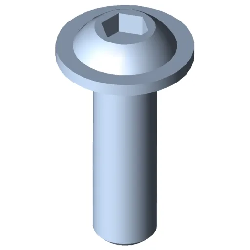 Flat Mushroom Head Screw M12x40, bright zinc-plated