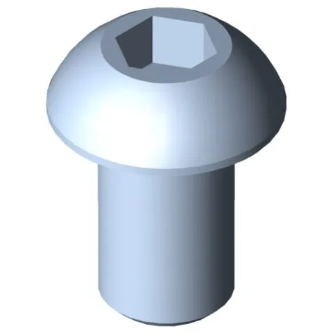 Button-Head Screw M12x20, bright zinc-plated
