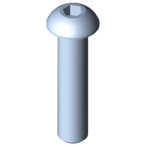 Button-Head Screw M10x45, bright zinc-plated