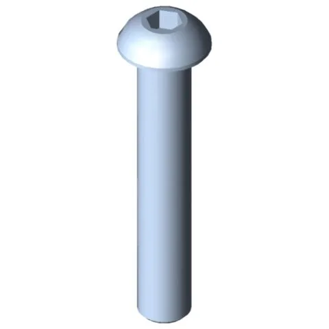 Button-Head Screw M10x60, bright zinc-plated