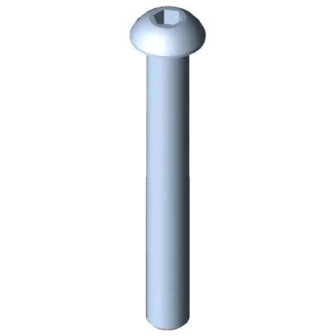 Button-Head Screw M10x80, bright zinc-plated