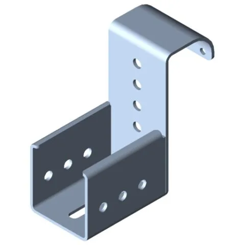 Roller Conveyor 6 40x40 Al, Fastening Bracket D30 with Stop H43