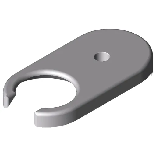 Foot Clamp D80, white aluminium, similar to RAL 9006