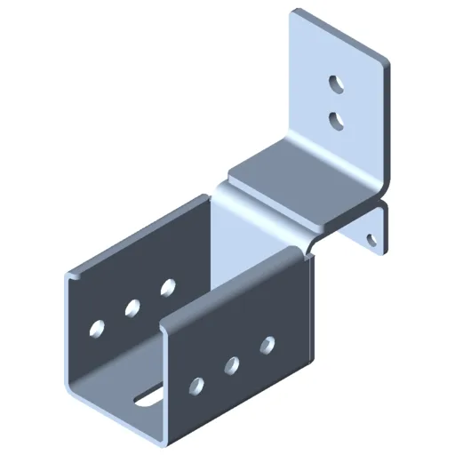 Roller Conveyor Al, Fastening Bracket D30 with Forward Stop H43
