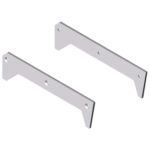 Supply Profile 8 180x50 Assembly Set, white aluminium, similar to RAL 9006