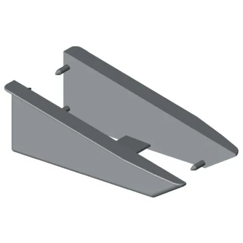 Grab Plate Profile 8 140x50 Assembly Set, grey similar to RAL 7042