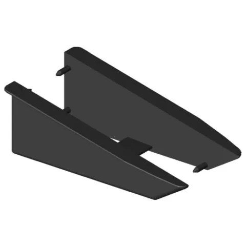 Grab Plate Profile 8 140x50 Assembly Set ESD, black