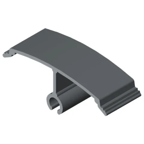 Partition Profile Clip K56 K – XMS, grey similar to RAL 7046