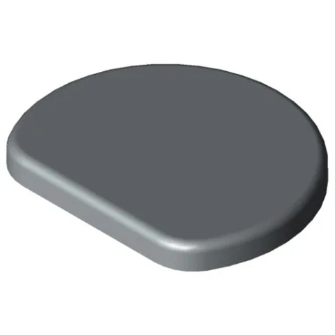 Cap, Profile Tube 8 D30, grey similar to RAL 7042