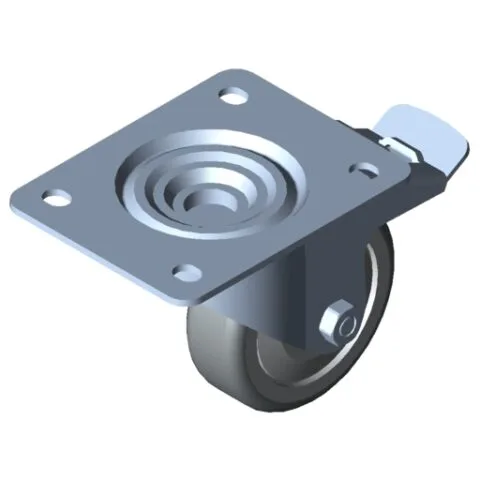 Castor D100 swivel with double-brake 140x110