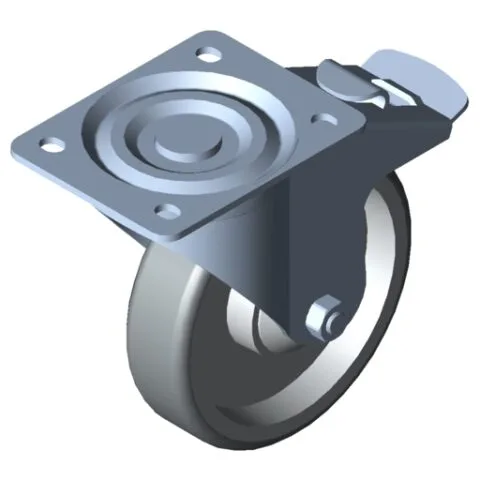 Castor D160 swivel with double-brake 140x110