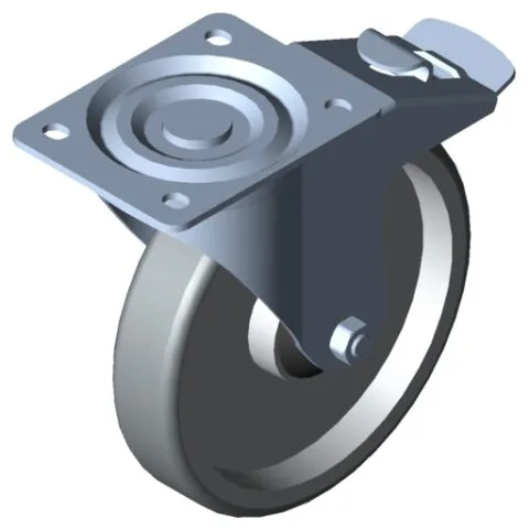 Castor D200 swivel with double-brake 140x110 ESD