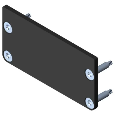 Castor Rail 80x40, Cap 80x40