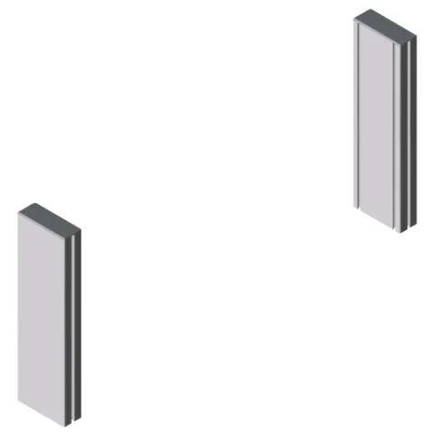 Table Upright E Open, half-height