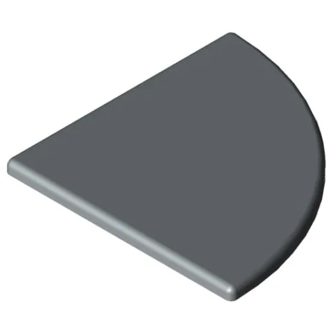 Cap X 8 R40-90°, grey similar to RAL 7042