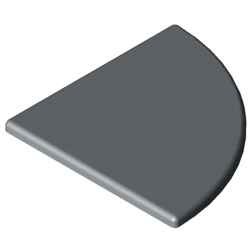 Cap X 8 R40-90°, grey similar to RAL 7042