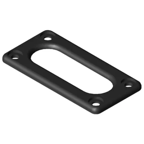Conduit Cap 80x40 with Cable Entry Protector, black