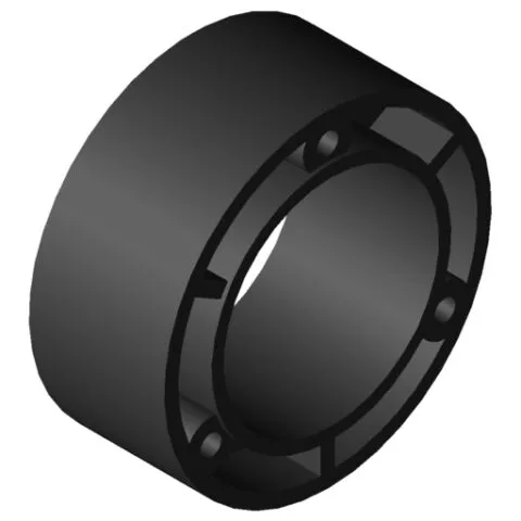 Roller D46/D30-20 ESD, black similar to RAL 9005