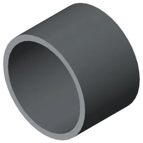 Tube D30x1.8 KU, grey similar to RAL 7042