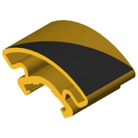 Warning and Protective Profile D30 R28-90°, yellow, similar to RAL 1023