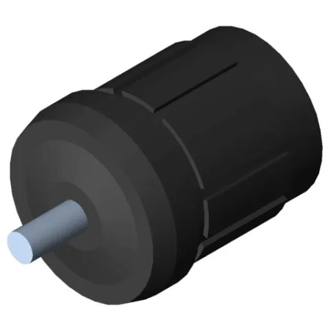 Conveyor Roller TR30, Bearing Flange D27/D5 ESD, black similar to RAL 9005