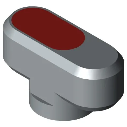 Wing Hand Knob Pi, female, D34 M5 PA, grey