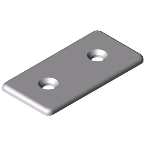 Cap 8 80x40 Zn, white aluminium, similar to RAL 9006