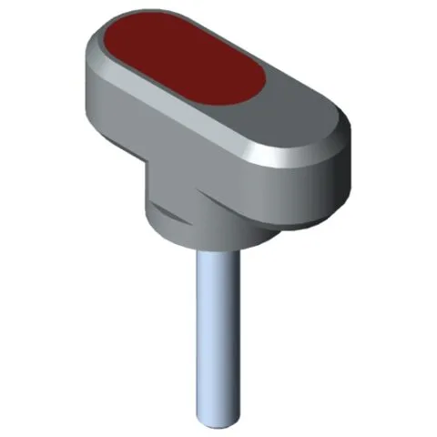 Wing Hand Knob Pi, male, D44 M6x35 PA, grey