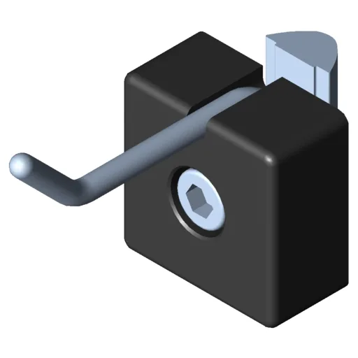 Single Hook 8 40x20, black similar to RAL 9005