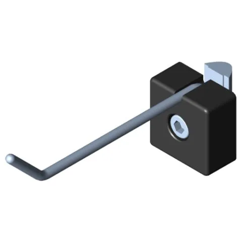Single Hook 8 80x20, black similar to RAL 9005