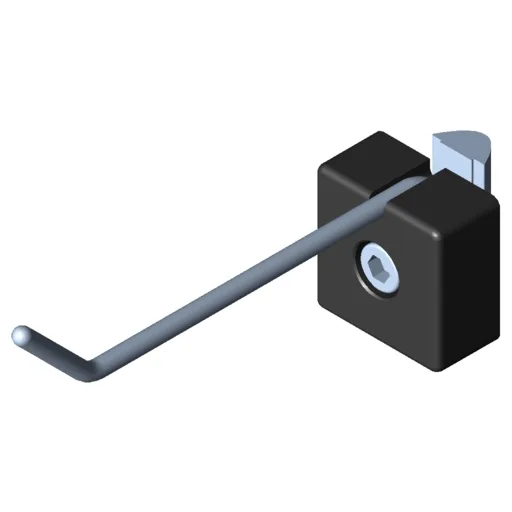 Single Hook 8 80x20, black similar to RAL 9005