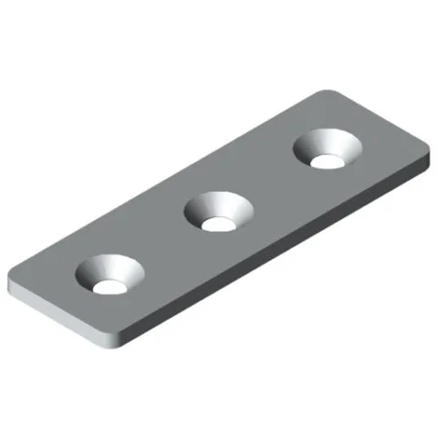 Bracket 8 120x40 flat, white aluminium, similar to RAL 9006