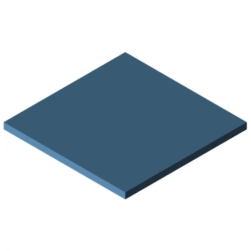 Plastic 10mm, blue, similar to RAL 5014
