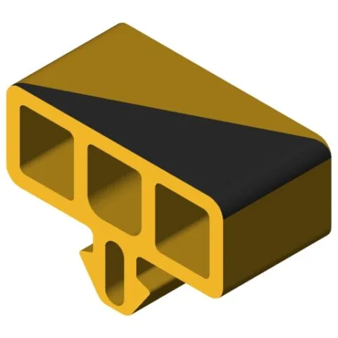 Warning and Protective Profile 8 40x16, yellow, similar to RAL 1023