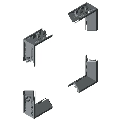 Panel-Fixing Strip 8 K 4-5mm, Corner Set