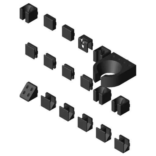 Holder Assortment, black similar to RAL 9005