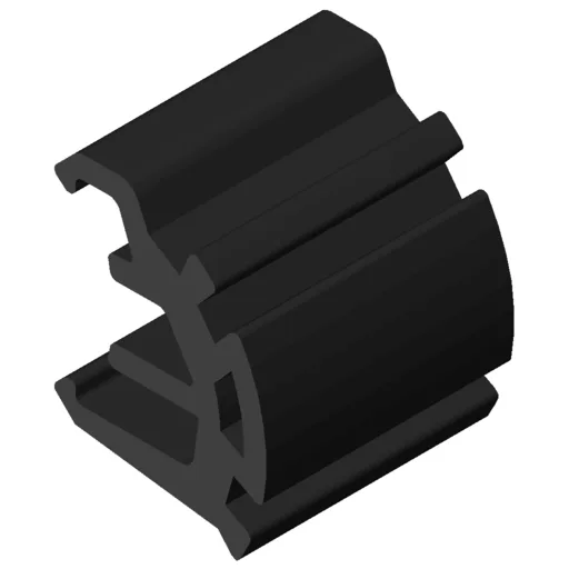 Fastening Profile D30 0-20° e ESD, black similar to RAL 9005