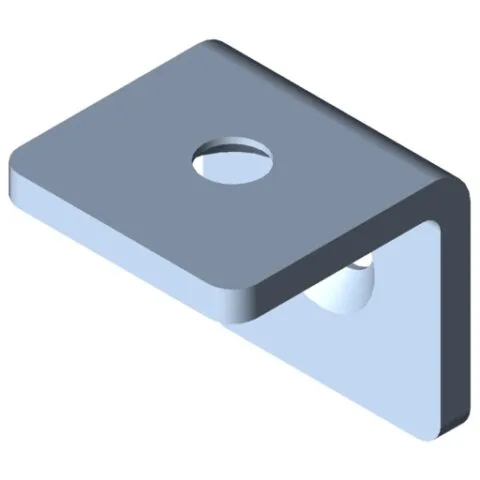 Angle Bracket 8 40 St, white aluminium, similar to RAL 9006