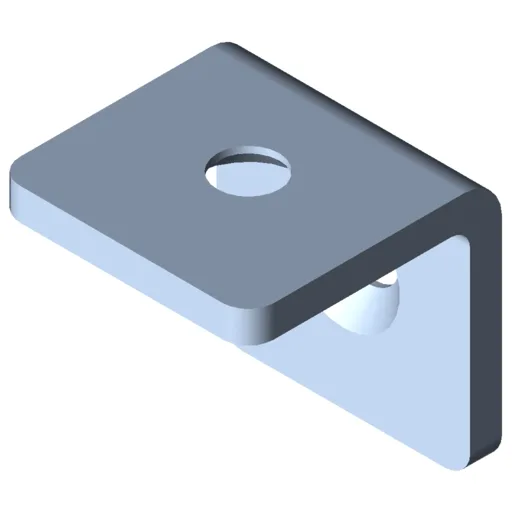 Angle Bracket 8 40 St, white aluminium, similar to RAL 9006