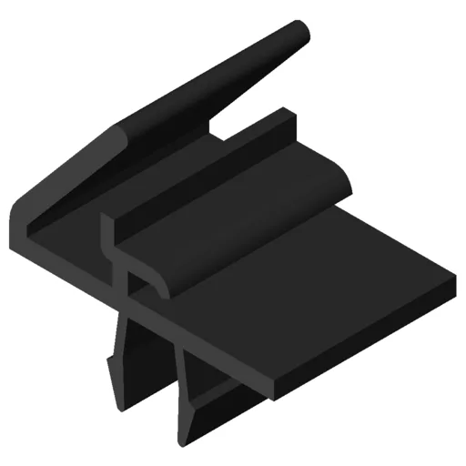 Panel-Fixing Strip 8 K ESD, black similar to RAL 9005