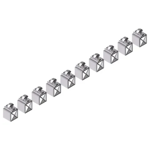 Adhesive Multiblock 8 6mm, grey similar to RAL 7042