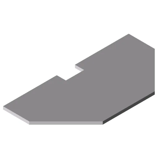 Table Top OCTA 25-1110x555 to suit Table Top Support Set 8 420-45°, grey, similar to RAL 7035