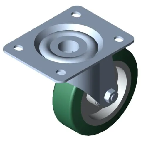 Castor D125 PU swivel 140x110