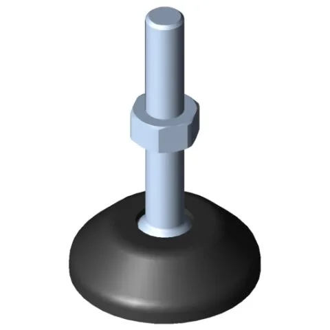 Knuckle Foot D40 ESD, M8x60, stainless