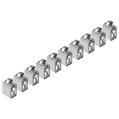 Adhesive Multiblock 8 10mm, grey similar to RAL 7042
