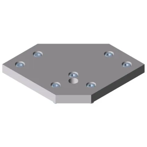 Base Plate X 8 160x160-90° 45° M16