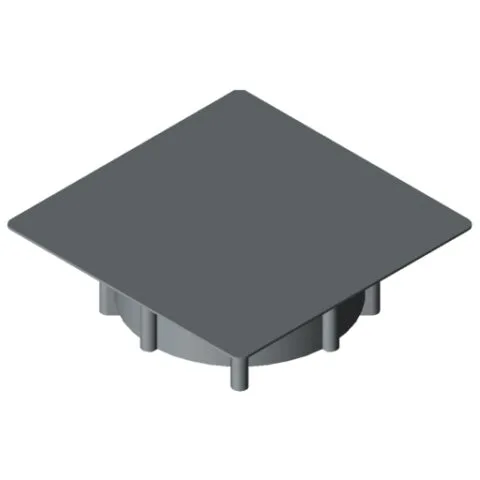 Cap, Cube Fastening Set 8 40, grey similar to RAL 7042