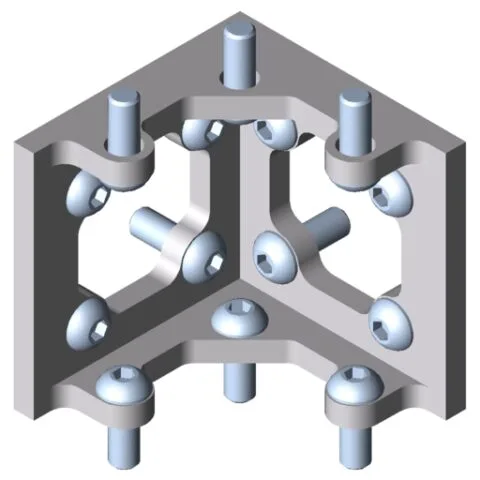 Fastening Set 8 80x80-90° - XMS